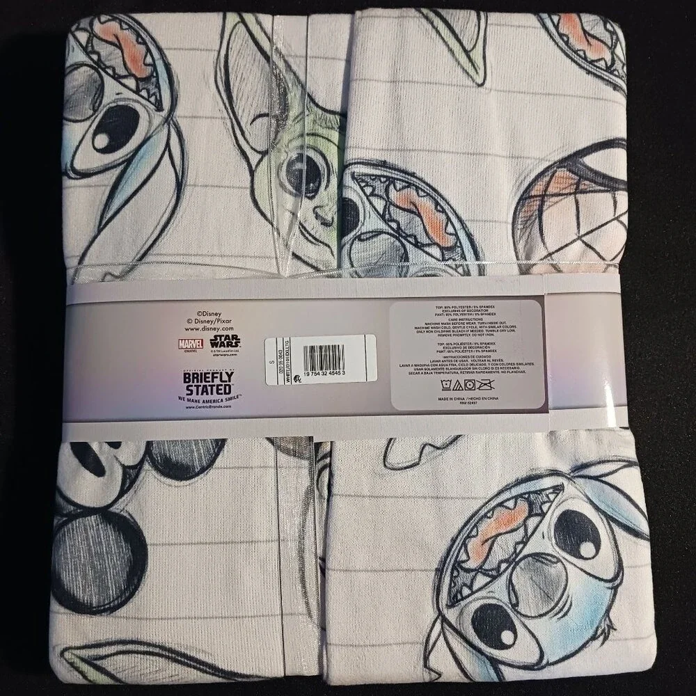 NWT Disney "100 Years" 2PC Pajamas S Disney + Marvel + Star Wars PJ's Cozy Yoda‎ - Picture 4 of 9